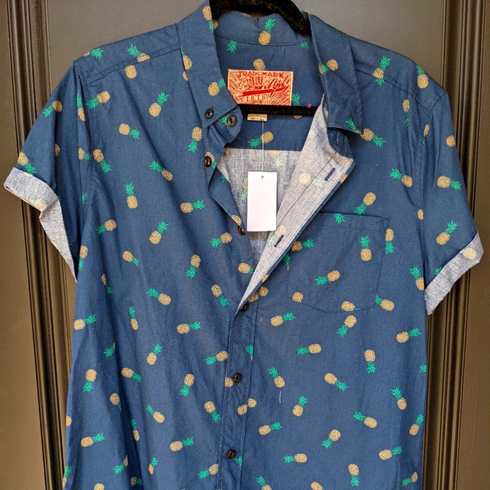 Button Down Pineapple Shirt